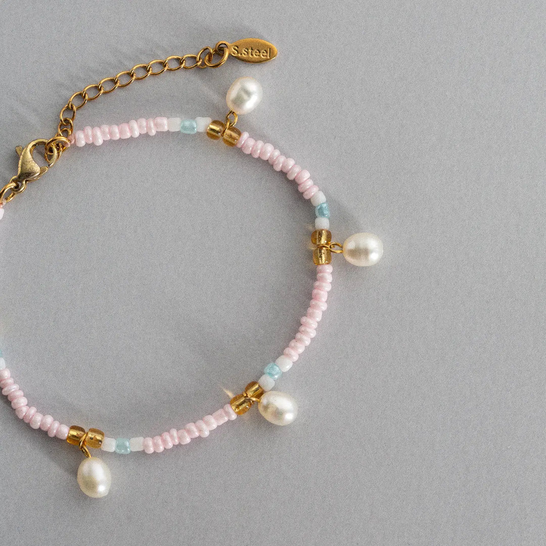 Fanny - Pearl and Colorful Bead Summer Bracelet  | Timi of Sweden