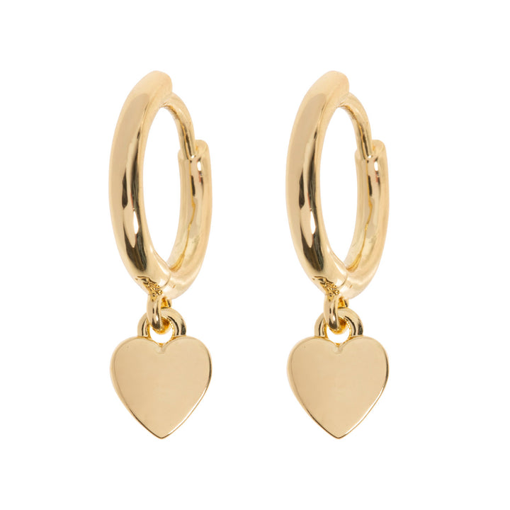 Sutton - Classic Heart Hoop Earrings