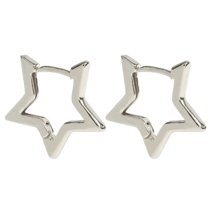 Winona - Star Hoop Stud Earrings