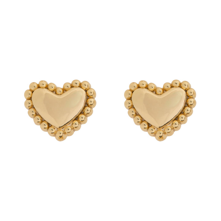 June - Small Heart Stud Earrings